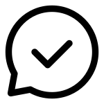 Chat Bubble Check 1 SVG Icon